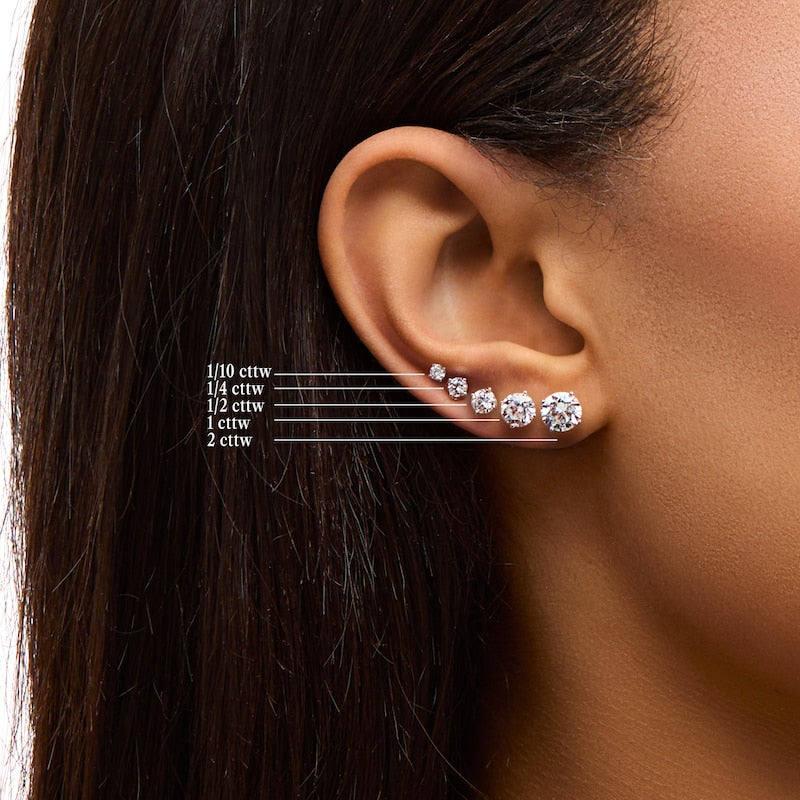3.00 CTW Lab Grown Diamond Stud Earrings | 14k Gold | AGI Certified