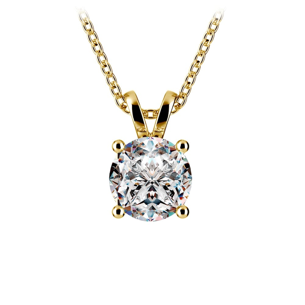 IGI Certified 2.00 CTW Prong Set Round Lab Grown Diamond Pendant in 14K Gold