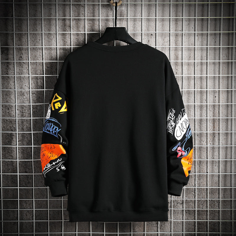 SingleRoad Mens Crewneck Sweatshirt Harajuku Oversized Japanese Streetwear