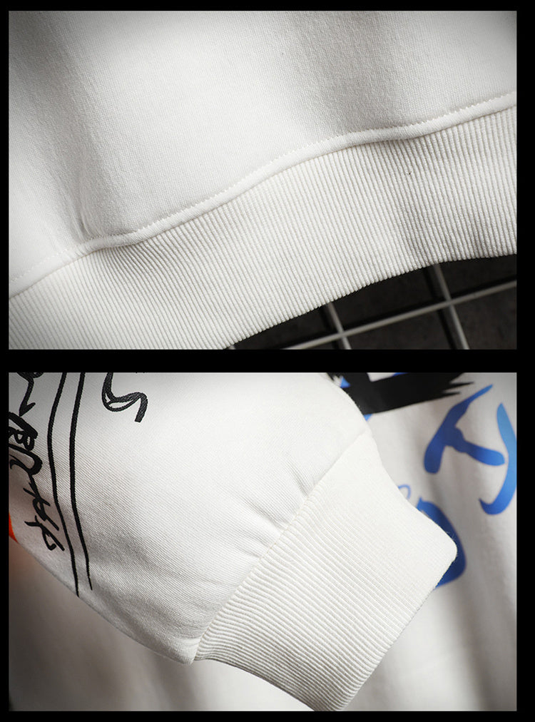 SingleRoad Mens Crewneck Sweatshirt Harajuku Oversized Japanese Streetwear