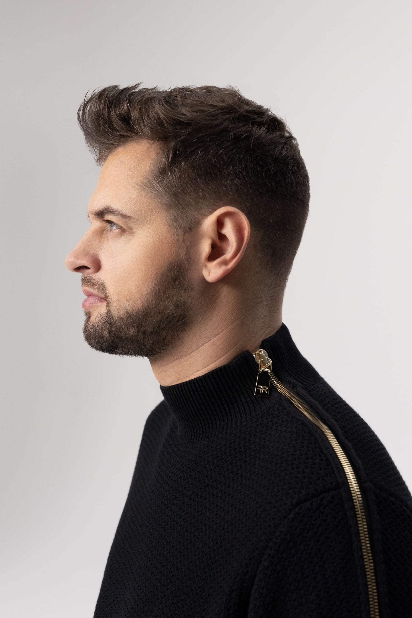 Zipped Turtleneck Sweater