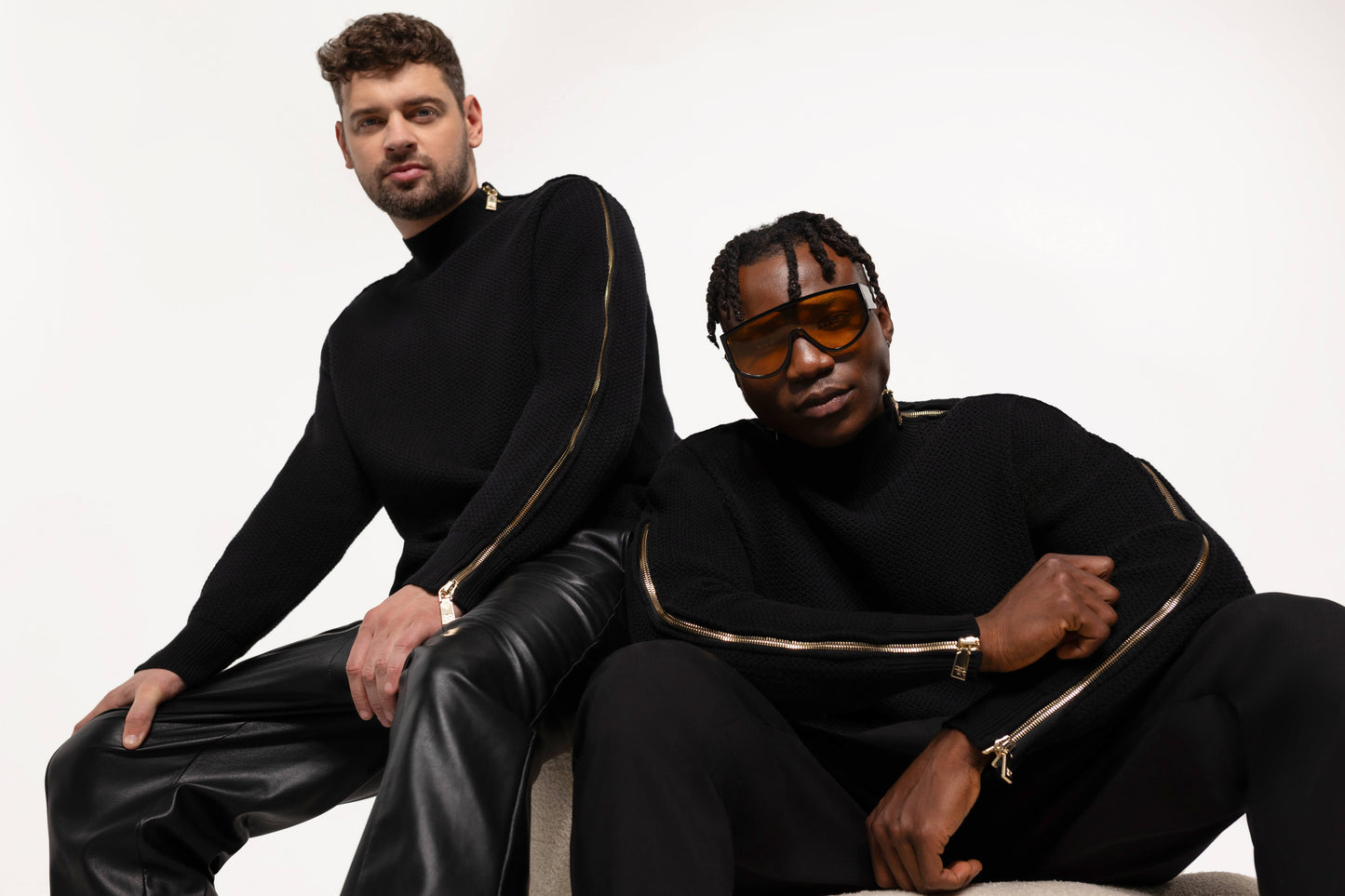 Zipped Turtleneck Sweater