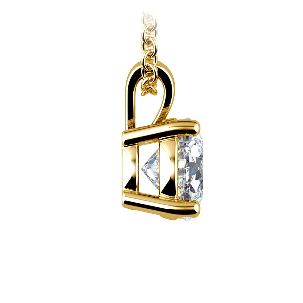 IGI Certified 2.00 CTW Prong Set Round Lab Grown Diamond Pendant in 14K Gold